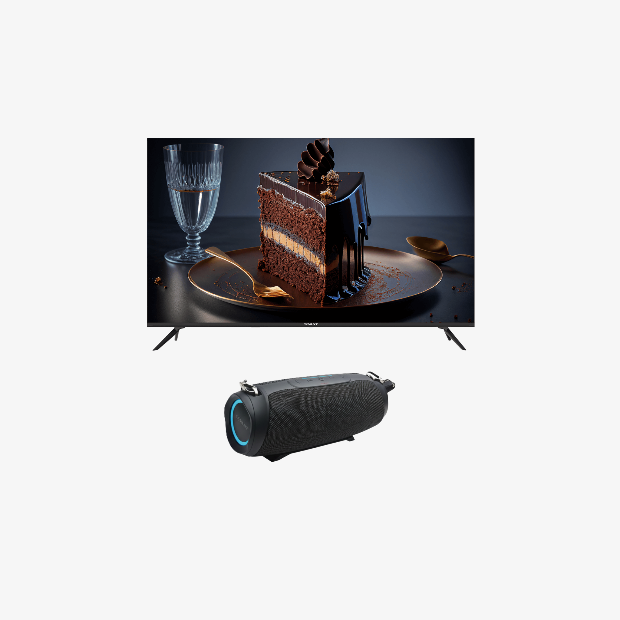 Bundle Promo: Devant TV Quantum UHD 55-Inch (55QUHW01) + Portable Bluetooth Speaker (Sonique Surf)