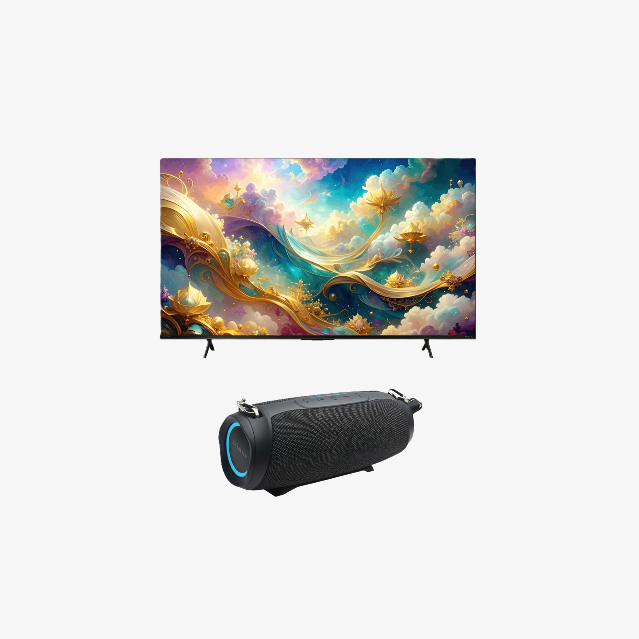 Bundle Promo : DEVANT 75-INCH  UHD VIDAA TV               (75UHD206       ) + PORTABLE BLUETOOTH SPEAKER     (SONIQUE SURF   )