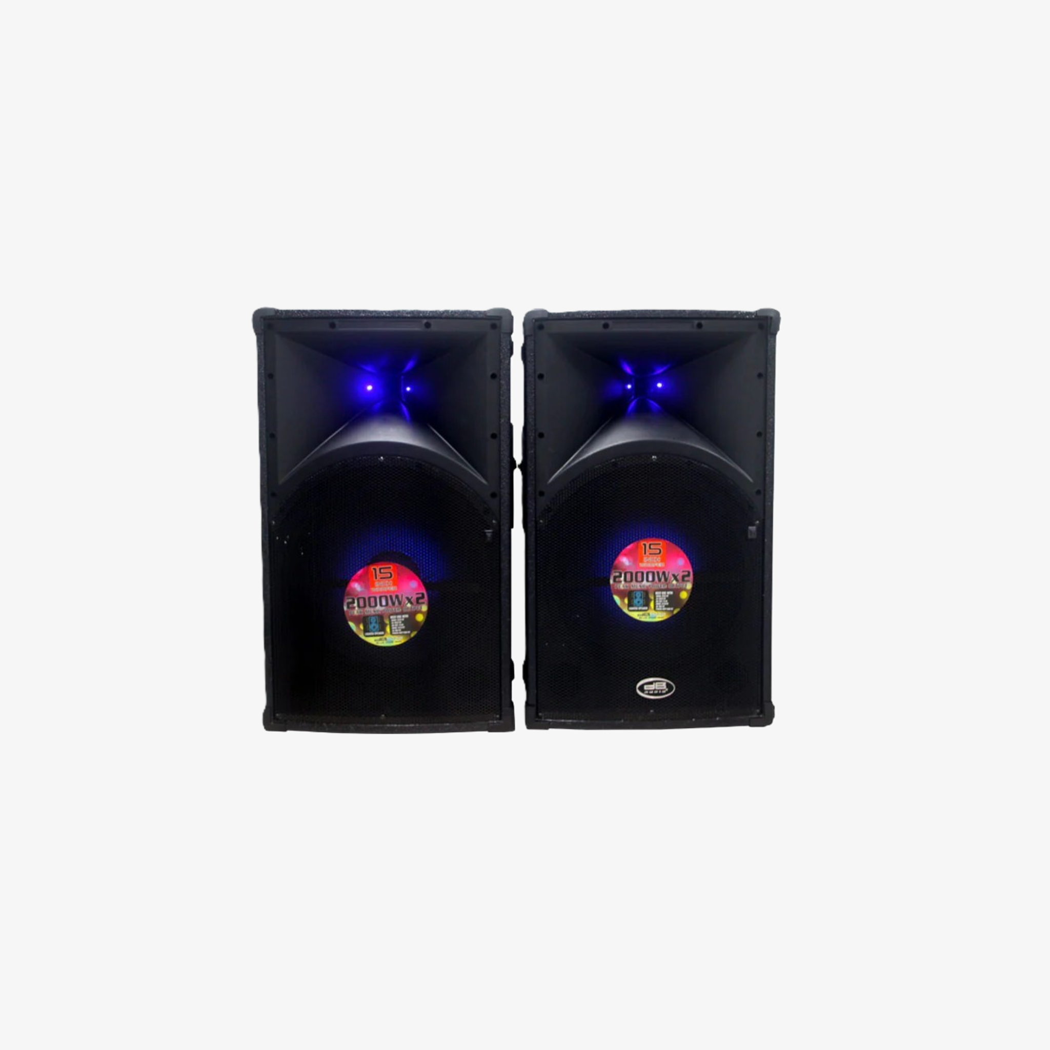 DB AUDIO SPEAKER 15-INCH  2000W X 2 LED LGHT (BLUE EDGE 1533 )