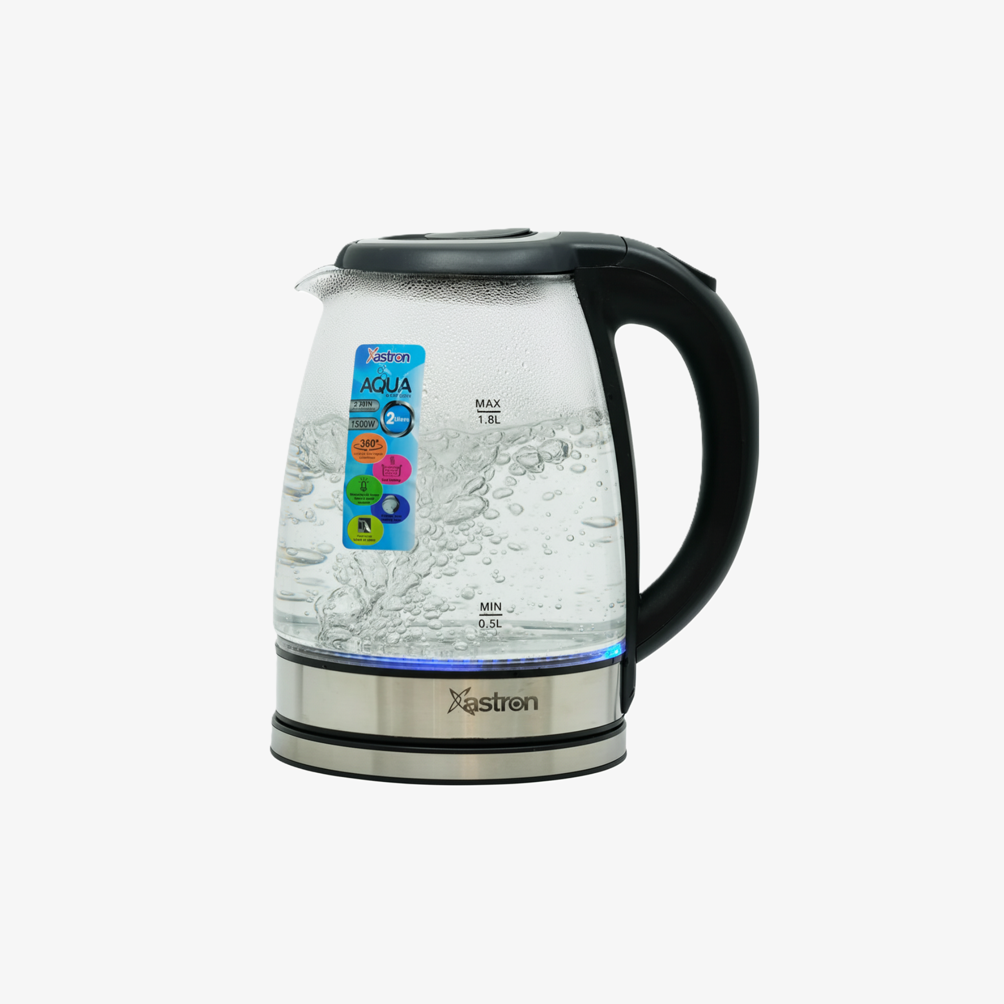 Promo: ASTRON ELECTRIC KETTLE GLASSBODY 1.8L