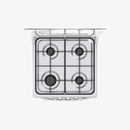 Promo: MIDEA GASRANGE 50CM 4GAS CHAMPAGNE