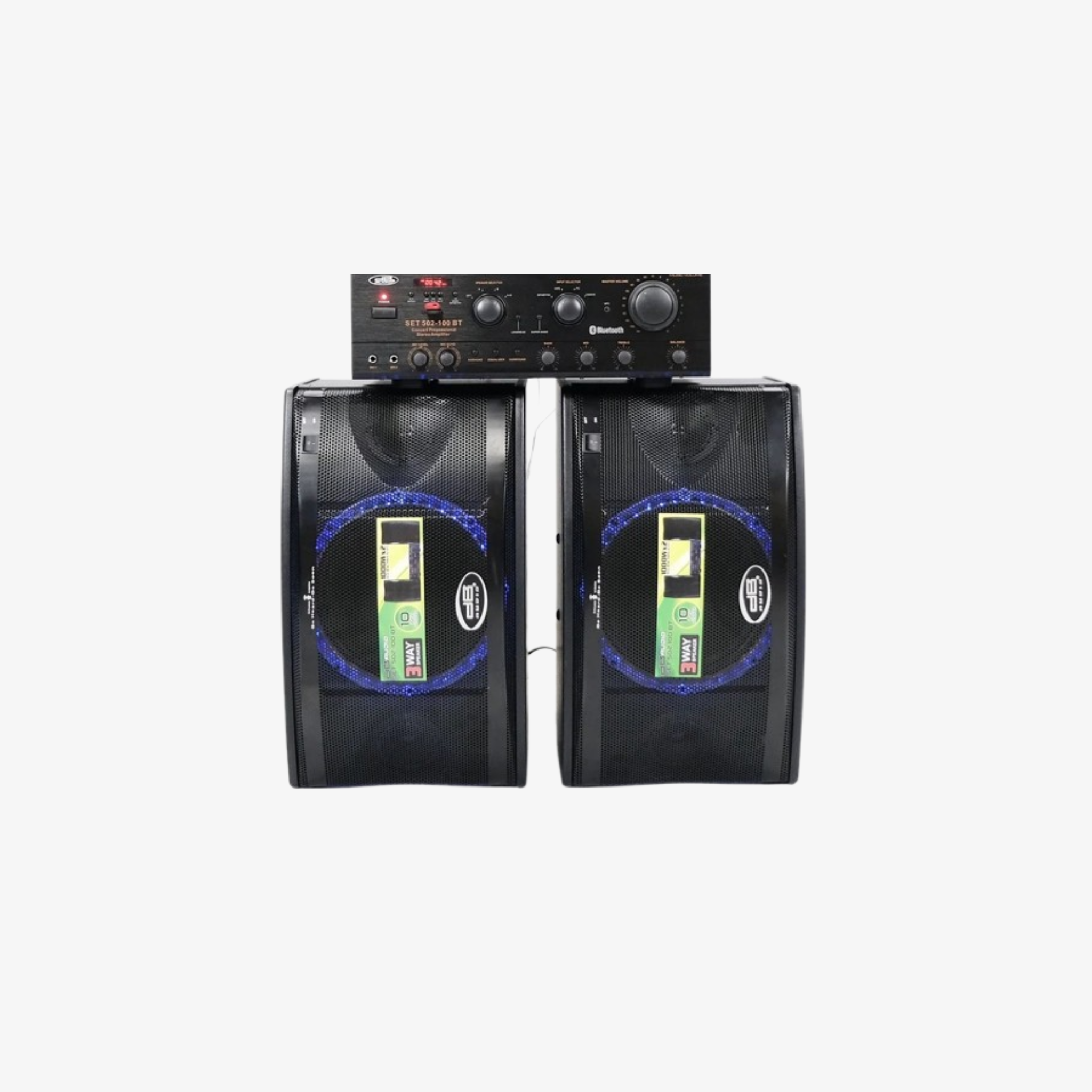 Promo: DB AUDIO AMP & SPK SET 10-INCH 1000W USB BT