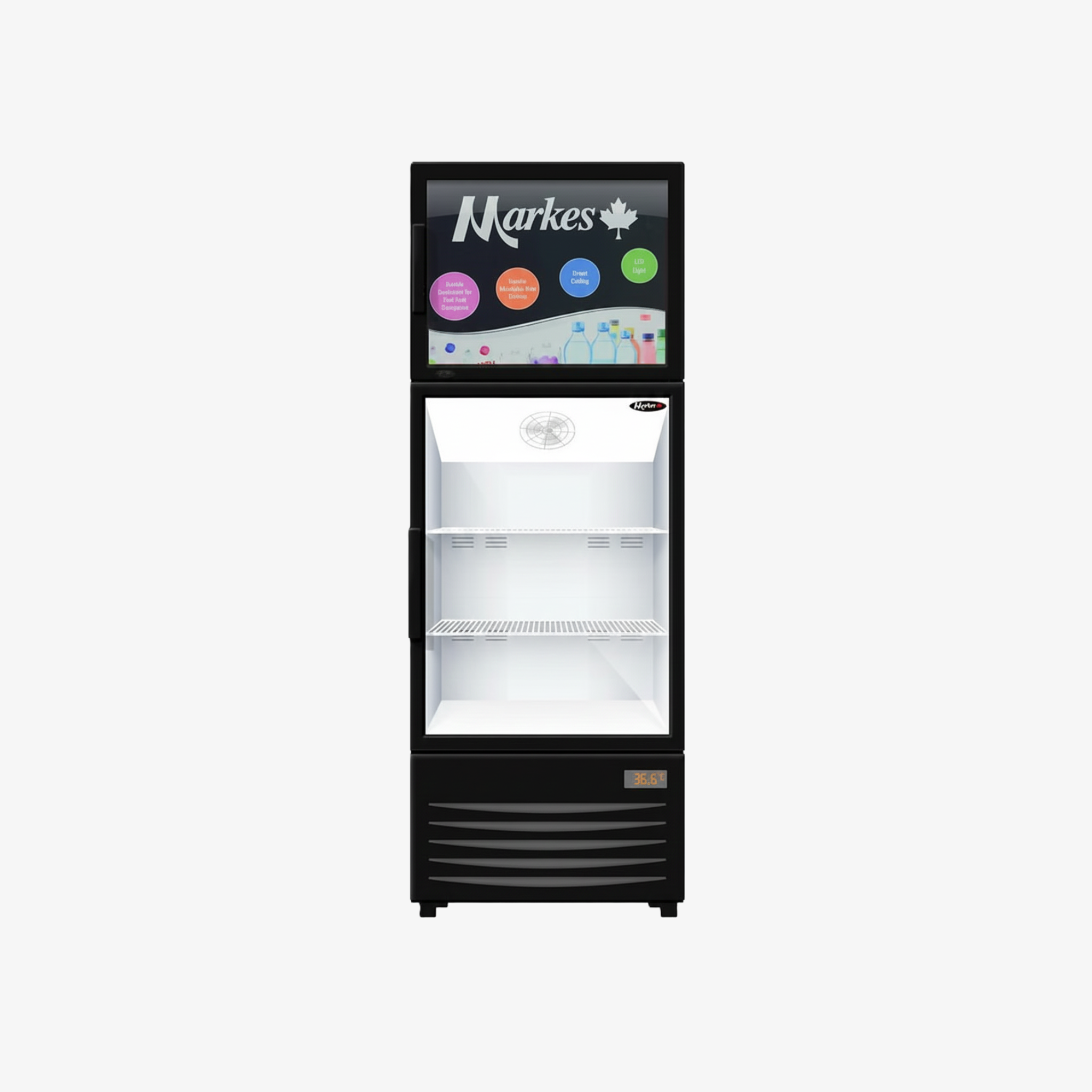 Markes Beverage Cooler w/ Top Freezer 8.0 CuFt (MSRF-228BKD)