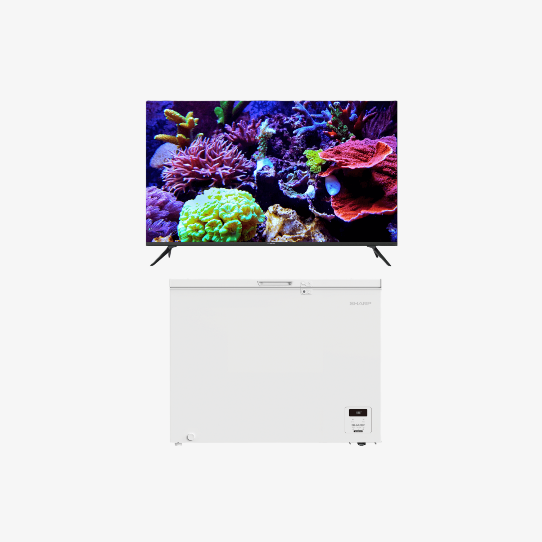 Bundle Promo : DEVANT TV QUANTUM UHD 50-INCH              (50QUHW01       ) + CHEST FREEZER 9.0CUFT INVERTER (FRV-254X       )