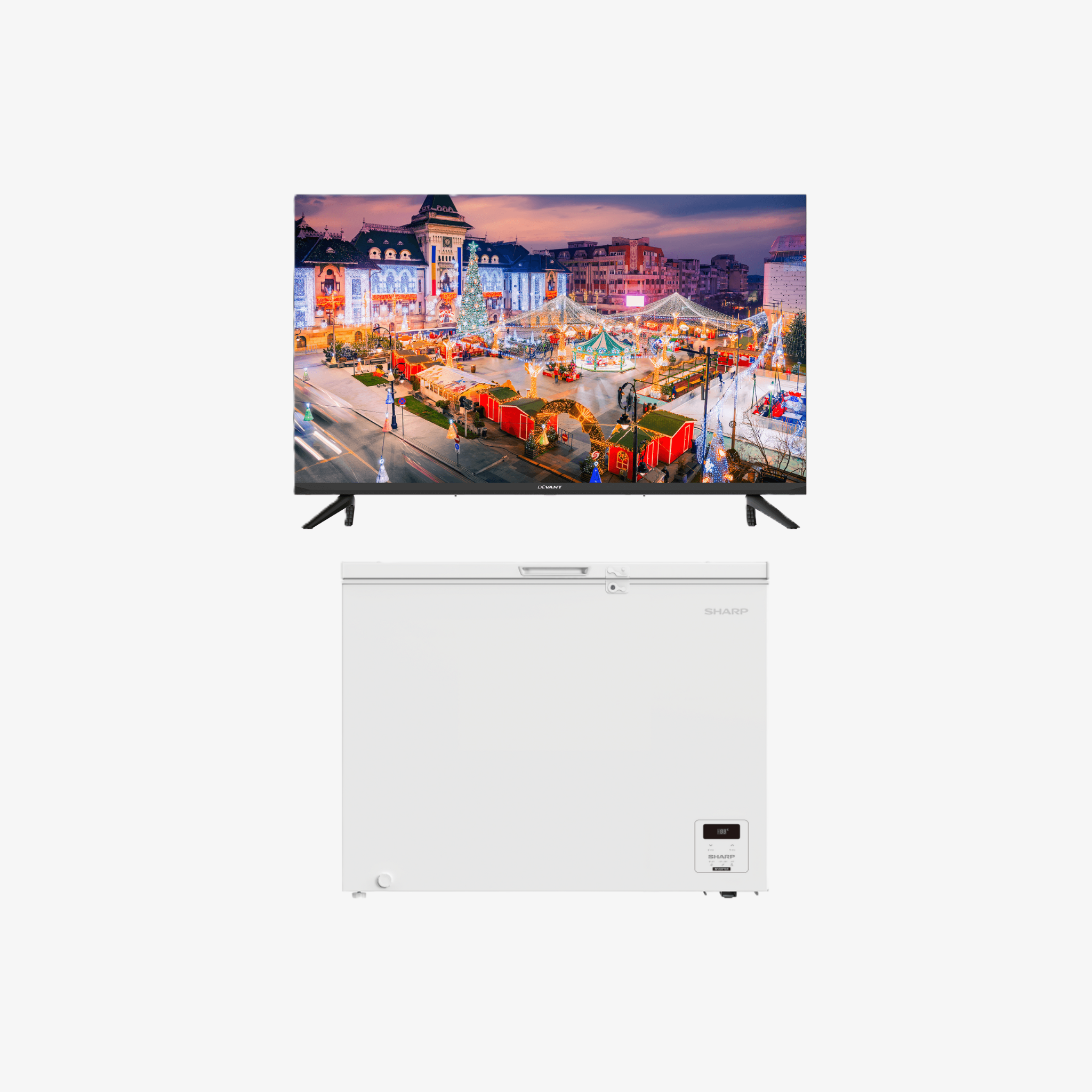 Bundle Promo : DEVANT TV FHD WEBOS TV 43-INCH             (43STW101       ) + CHEST FREEZER 9.0CUFT INVERTER (FRV-254X       )